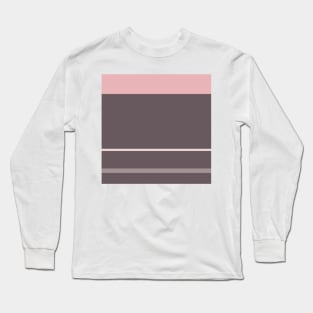 A singular blend of Wenge, Grey, Lotion Pink and Soft Pink stripes. Long Sleeve T-Shirt